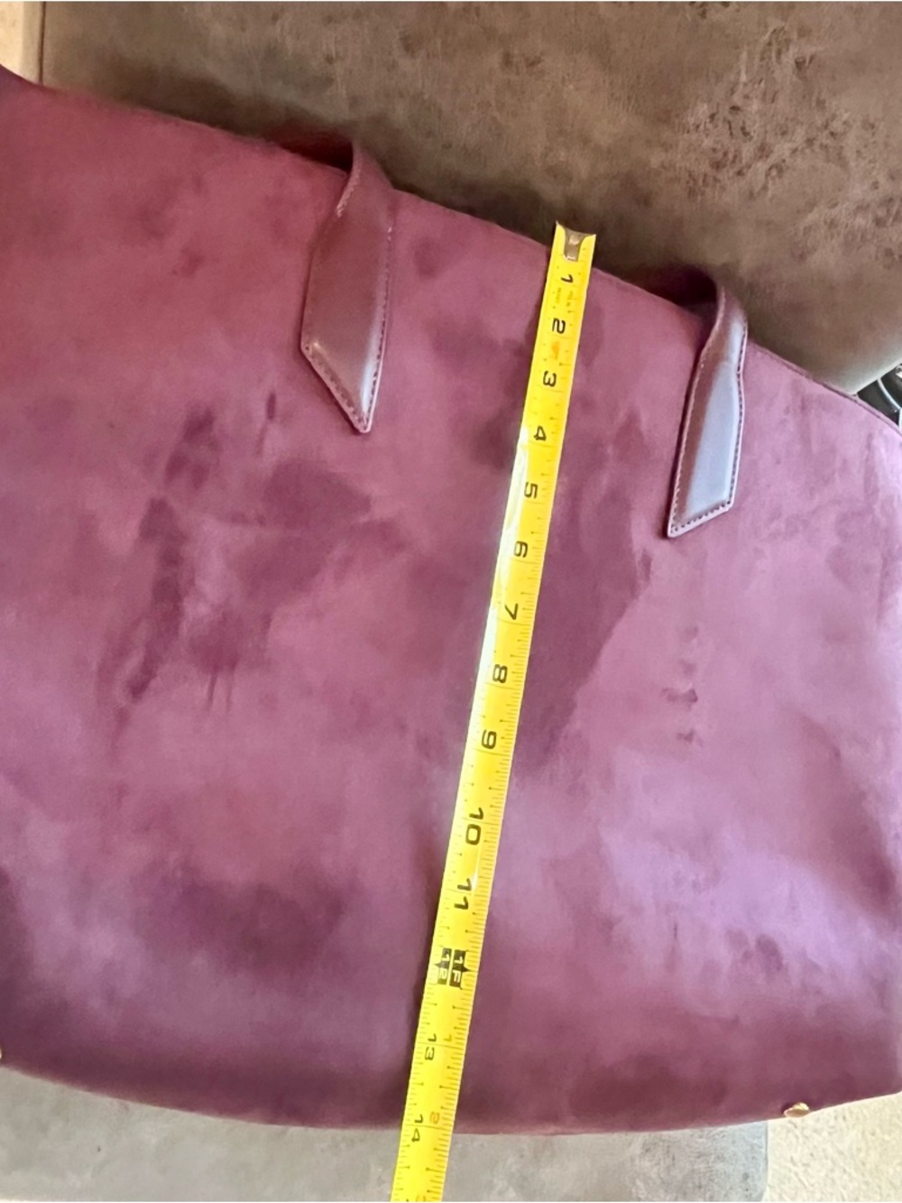 Plum Faux Suede Tote Bag From Rachel Roy - Picture 10 of 10